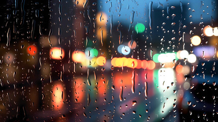 Beautiful background blur image with raindrops in the foreground.