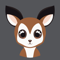 Cute vector illustartion of deer or elk