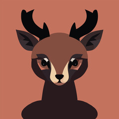 Cute vector illustartion of deer or elk