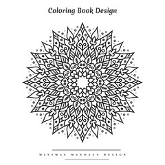 Beautiful circular pattern islamic mandala for henna, mehndi, tattoo, decoration coloring book design.