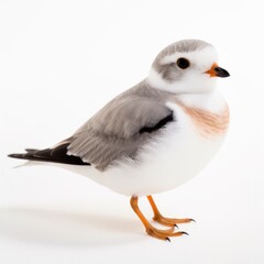Fototapeta premium Piping Plover bird isolated on white background. Generative AI