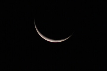 Obraz na płótnie Canvas 1000mm telephoto shot of the Moon