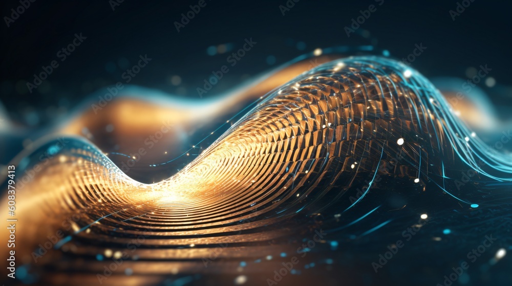 Canvas Prints abstract futuristic business tech digital background wallpaper. generative ai