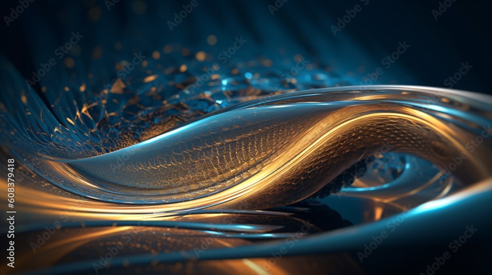 Canvas Prints abstract futuristic background with neon lines and curves. generative ai