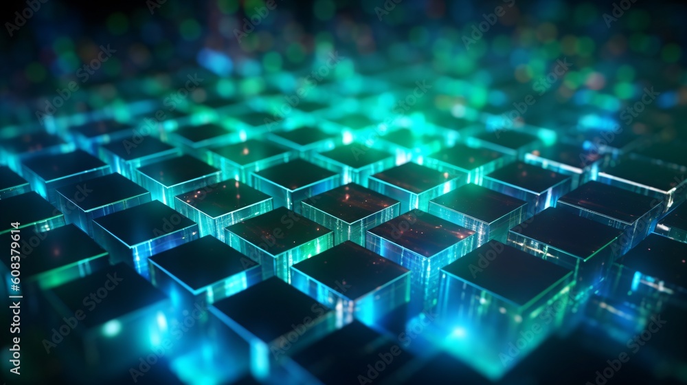Canvas Prints abstract futuristic computer digital neon design wallpaper. generative ai