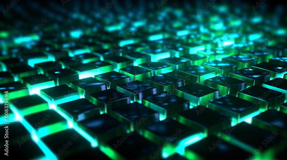 Canvas Prints abstract futuristic computer digital neon design wallpaper. generative ai