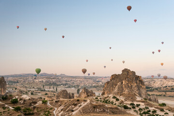Fototapeta na wymiar Hot air balloons in Cappadocia