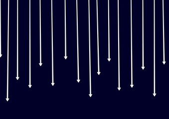 many white arrows on a dark blue background