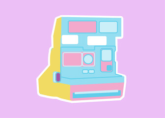 retro old instant camera