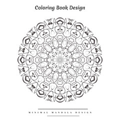 Crative Islamic cultural floral pattern mandala for henna, mehndi, tattoo, coloring book design.