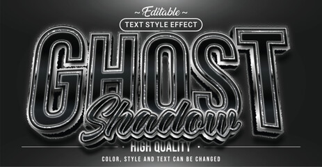Editable text style effect - Ghost Shadow text style theme.