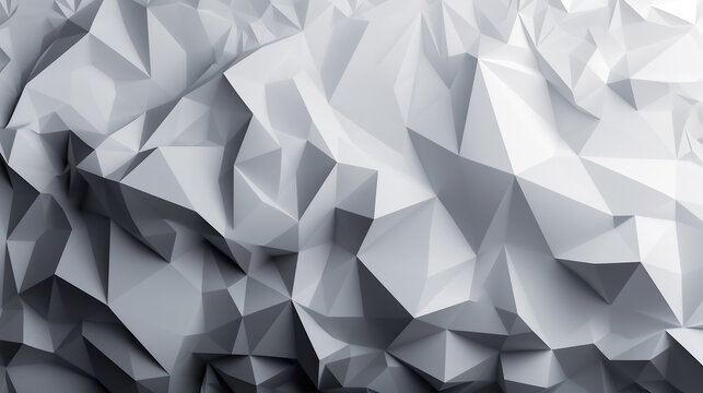 White low poly background texture. AI Generated