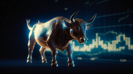 Bullish Trends in the Stock Market. AI Generated