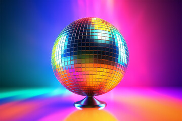 disco ball with lights generative ai