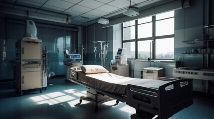 Hospital Room. AI Generated