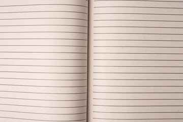 Open notebook with blank sheets. - obrazy, fototapety, plakaty