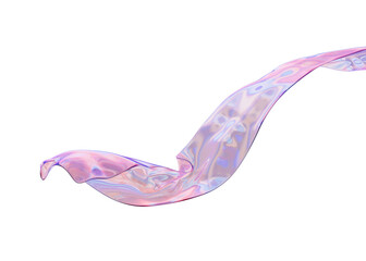 3d Glass abstract liquid form of water on isolated background.3d rendering illustration.