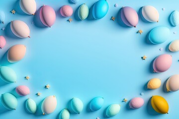 Easter Holiday Background Illustration. Generative AI