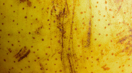 yellow pear skin with an interesting texture. background