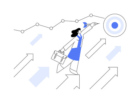 Business ambition abstract concept vector illustration.