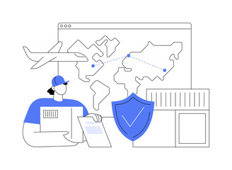 International shipment abstract concept vector illustration.