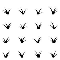 Vector Collection Set of Grass Silhouettes 