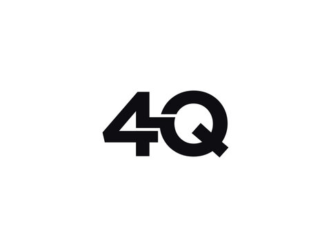4Q Letter Logo Designs, Alphabet 4q Number Logo Monogram