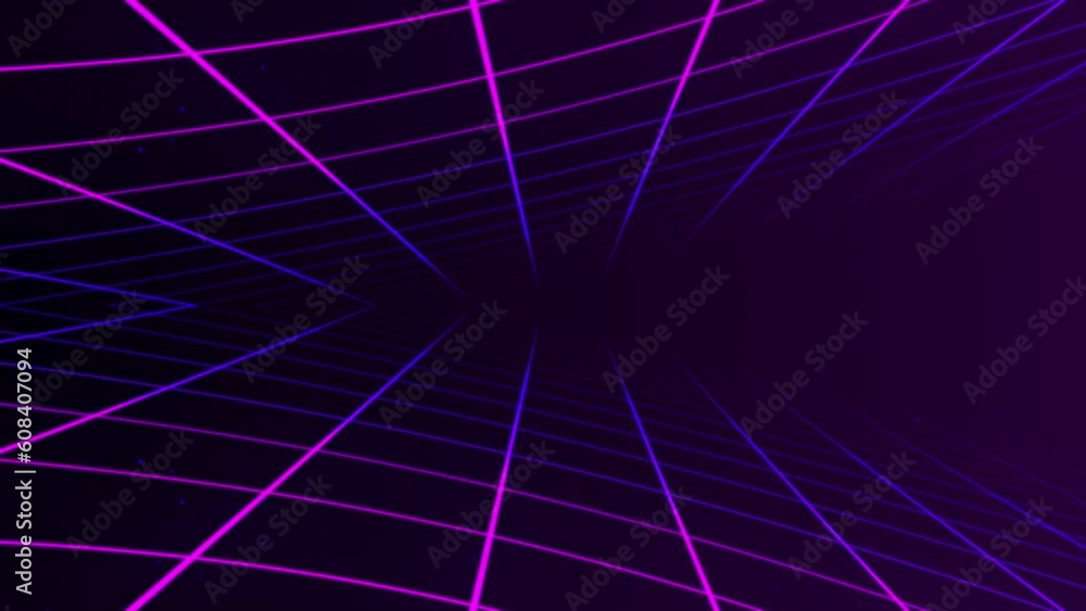 Poster abstract retro-synthwave grid loop animation background 3d render. looping grid motion design with p