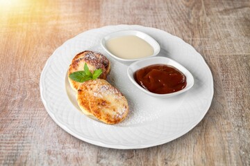 Crepes tasty fresh dish. Homemade pancake