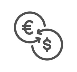 Fototapeta premium Finance related icon outline and linear vector.