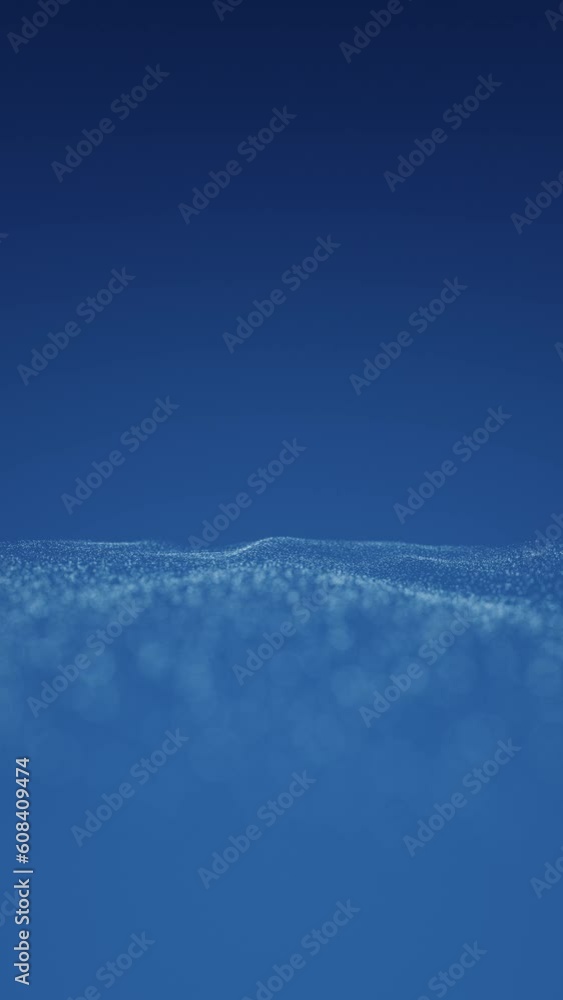Poster loop digital dotted waves slow motion vertical animation background.