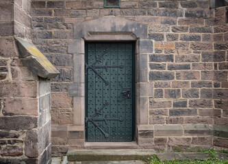 The door of old church