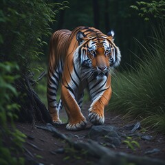 Tiger Walking Generative AI
