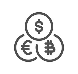 Finance related icon outline and linear symbol.