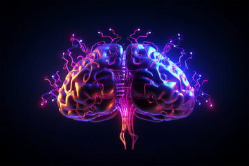glowing brain generative ai