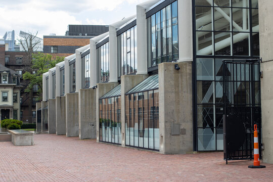 Cambridge, MA, USA - June 29, 2022: Druker Design Gallery, part of the Harvard University Graduate School of Design, on the Harvard University campus in Cambridge, Massachusetts.