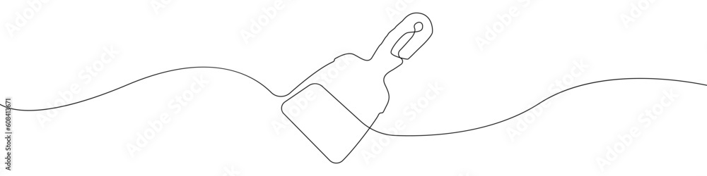 Poster spatula icon line continuous drawing vector. one line construction trowel icon vector background. sp