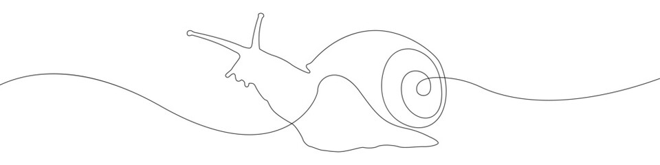 Snail icon line continuous drawing vector. One line Snail icon vector background. Snail icon. Continuous outline of a Snail icon.