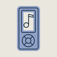 Mp3 player vector flat icon