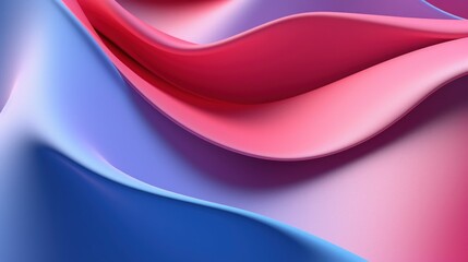 Vector blue and pink abstract background with waves and lines. Generative AI