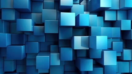 Vector blue squares abstract background geometric. Generative AI