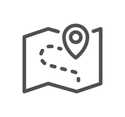 Travel and vacation related icon outline and linear symbol.