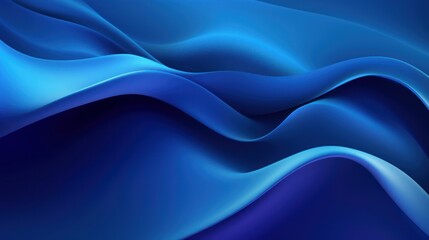 Obraz premium Vector blue abstract background with realistic waves and lines. Generative AI