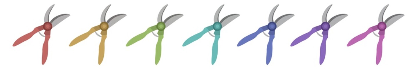 Banderole outil de jardinage sécateur de toutes les couleurs pour tailler les plantes du jardin