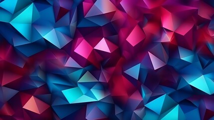 Colorful triangular abstract background. Generative ai