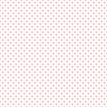 Geometric seamless pattern with tiny blue hearts.