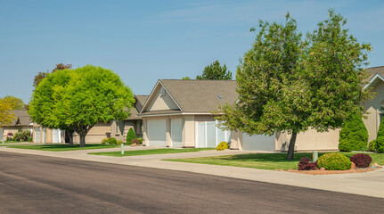 Residential neighborhood in Shoshone Falls Idaho state.