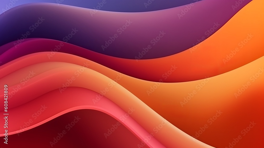 Poster a vibrant abstract background with flowing curves and colors. generative ai