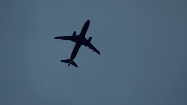 Passenger jet in the sky