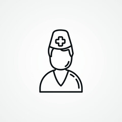 doctor avatar line icon. doctor avatar outline icon.